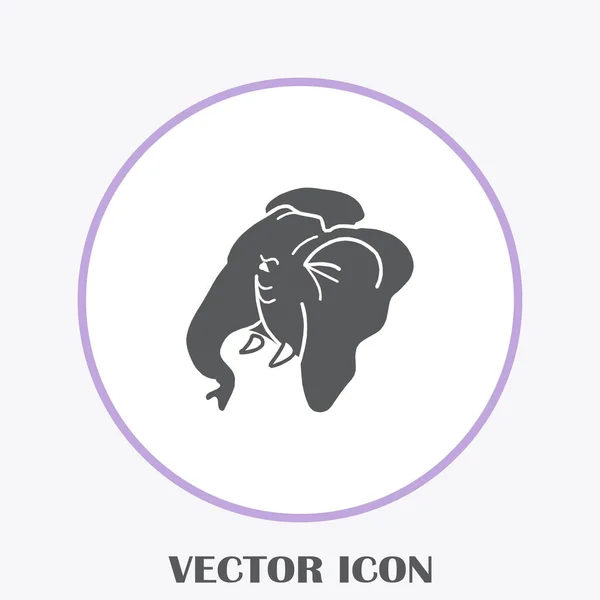 Elefánt Vektor Web Icon — Stock Vector