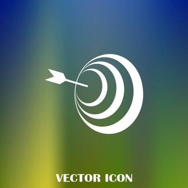 Hedef simgesi, web tasarımı için vektör çizim