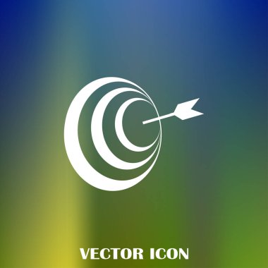 Hedef simgesi, web tasarımı için vektör çizim