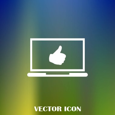 Simge, düz simge vektör çizim vektör başparmak.