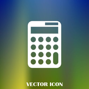 Hesap makinesi simgesi, vektör illüstrasyonu. düz tasarım biçimi.