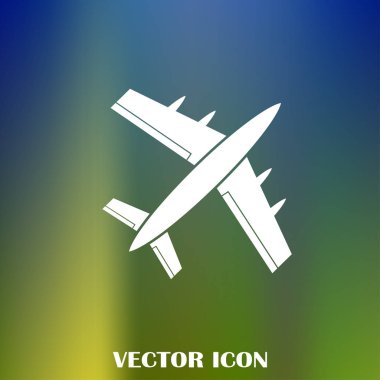 Uçak simge vektör, katı logo illüstrasyon, sembol