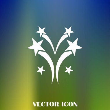 Havai fişek satırı simgesi, anahat vektör işareti