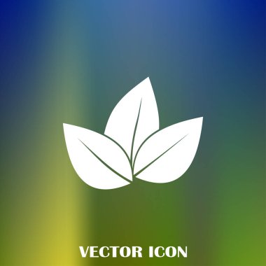 Yaprak ikonu vektör illüstrasyonu
