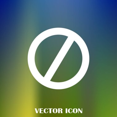 Hiçbir işaret düz simgesi