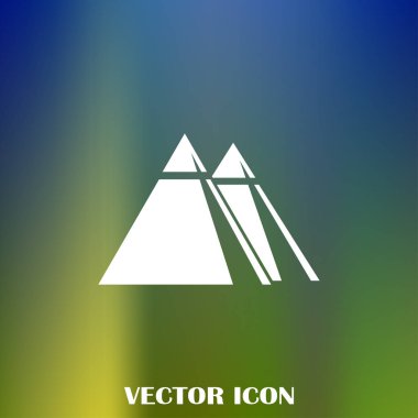 Piramit vektör web simgesi