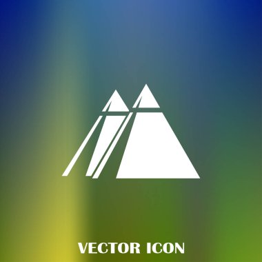 Piramit vektör web simgesi