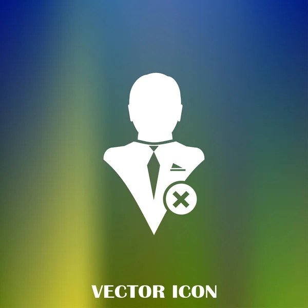 Delete User Account Icon — Stock Vector