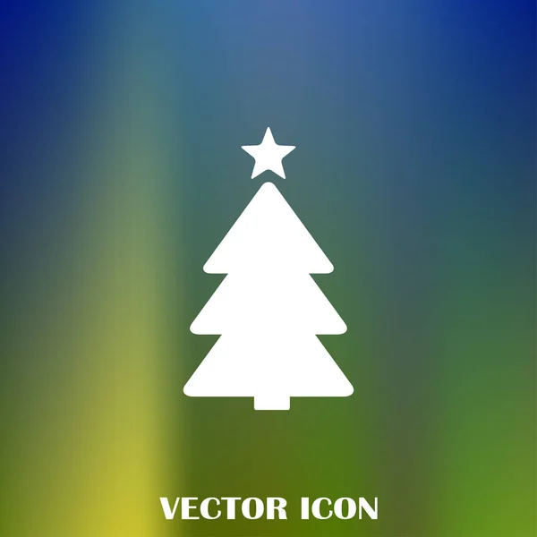 Vector Simple Árbol Navidad Tarjeta Año Nuevo Original — Vector de stock