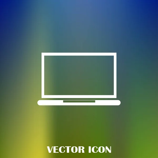 Icône Ordinateur Portable Dans Style Plat Mode Symbole Informatique Pour — Image vectorielle