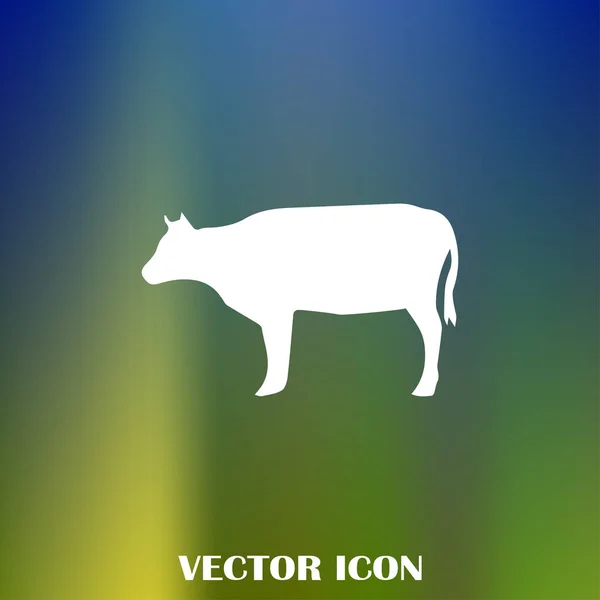 Vache Silhouette Icône Vectorielle — Image vectorielle