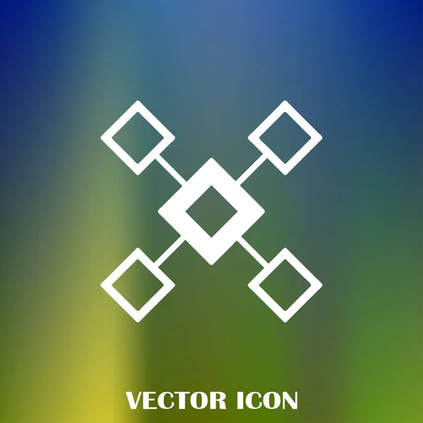 Diagrama Flujo Icono Vector — Vector de stock