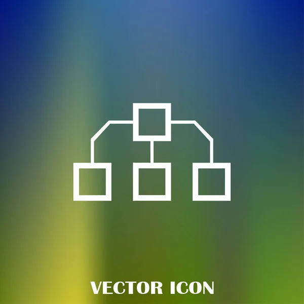 Organigramme Icône Vectoriel — Image vectorielle