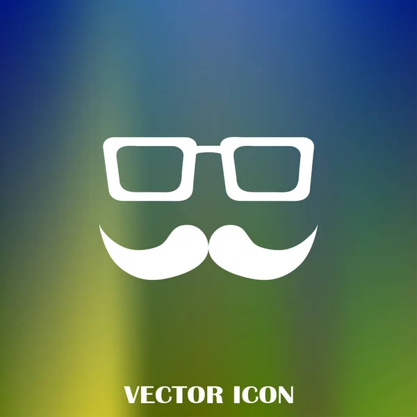 Ícone Vetor Bigode Óculos — Vetor de Stock
