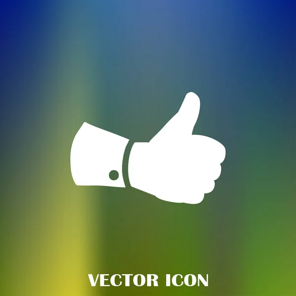 Vector Thumb Icon Flat Icon Vector Illustration — Stock Vector