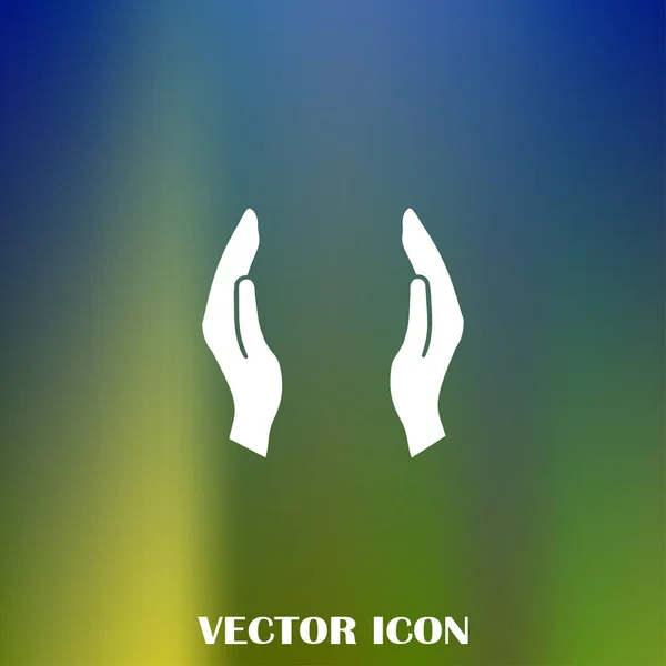 Mains Icône Vecteur Design Plat Meilleure Icône Vectorielle — Image vectorielle