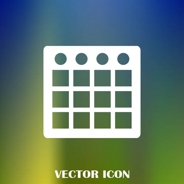 Calendar Isolated Flat Web Mobile Icon — Stock Vector