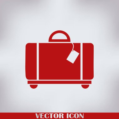 Evrak çantası ikonu, vektör illüstrasyonu. düz tasarım biçimi