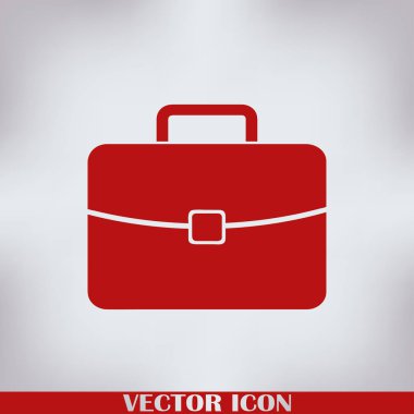 Evrak çantası ikonu, vektör illüstrasyonu. düz tasarım biçimi