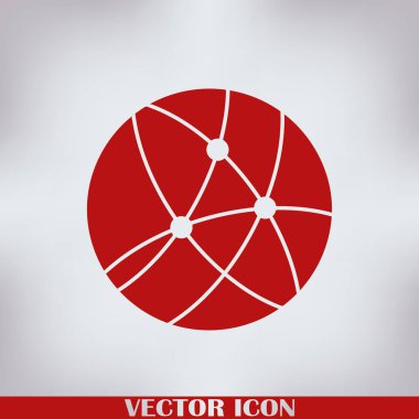 Web sitesi simge. vektör küre simgesi