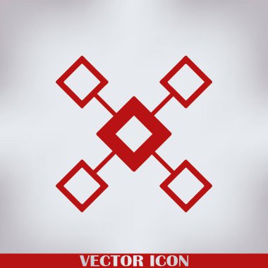 Akış şeması simge vektör.