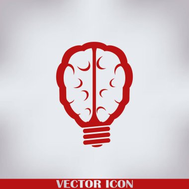 Beyin logo vektör simge