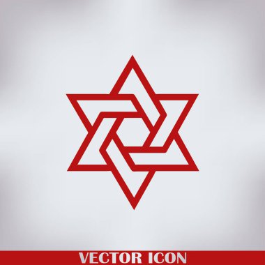 Davut'un yıldızı. Simge vektör çizim