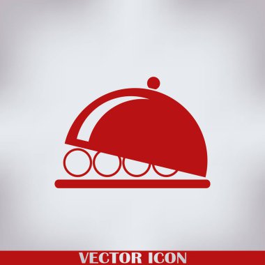 Yemek tabağı hizmet işareti simgesi