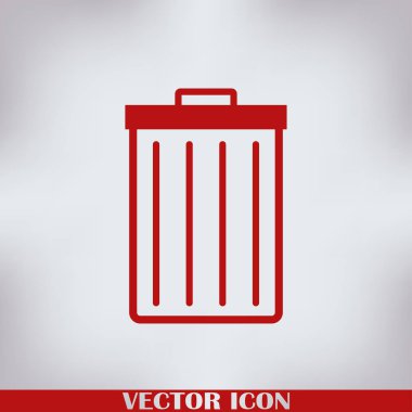 çöp kutusu simgesini, vektör