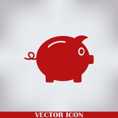 Kumbara. Anahat tarzı tamamen ölçeklenebilir vektör simgesi.