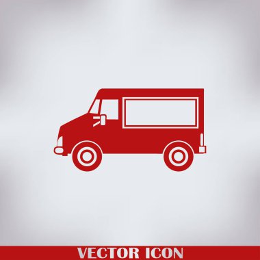 Vektör araba düz simgesi