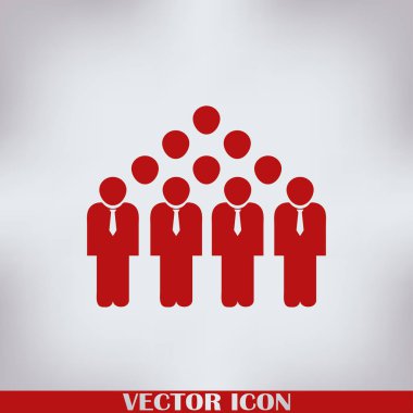 İnsanlar simgesini trendy düz stil. Kalabalık işareti. Web sitesi tasarımı, logo, app, UI kişi simgesi. Vektör çizim
