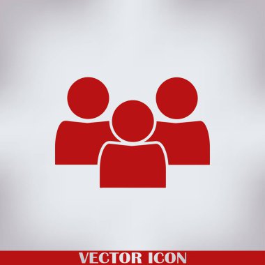 İnsanlar simgesini trendy düz stil. Kalabalık işareti. Web sitesi tasarımı, logo, app, UI kişi simgesi. Vektör çizim