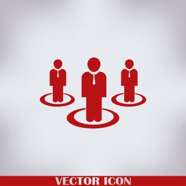 İnsanlar simgesini trendy düz stil. Kalabalık işareti. Web sitesi tasarımı, logo, app, UI kişi simgesi. Vektör çizim