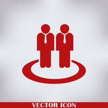 İnsanlar simgesini trendy düz stil. Kalabalık işareti. Web sitesi tasarımı, logo, app, UI kişi simgesi. Vektör çizim