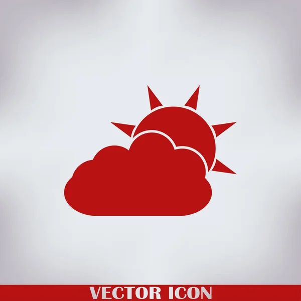 Web Symbol Sonne Und Wolken — Stockvektor