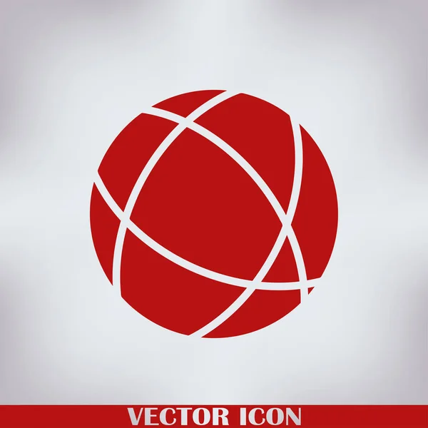 Icono Del Sitio Web Vector Globo Icono — Vector de stock