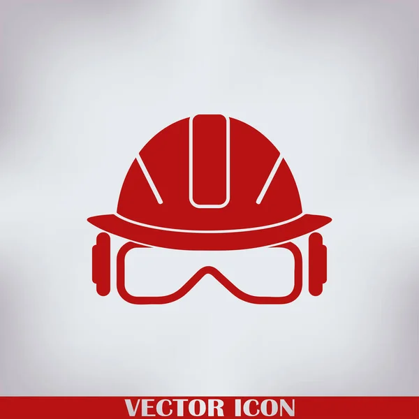 Иконка Строительного Шлема Векторной Иллюстрации Мультфильма — стоковый вектор