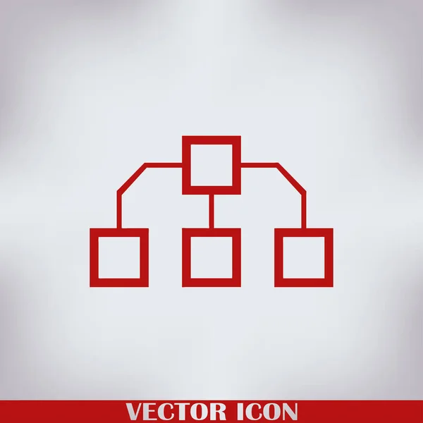 Organigramme Icône Vectoriel — Image vectorielle
