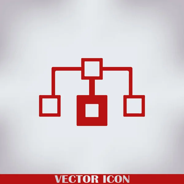 Flow Chart Icon Vector — Stock Vector