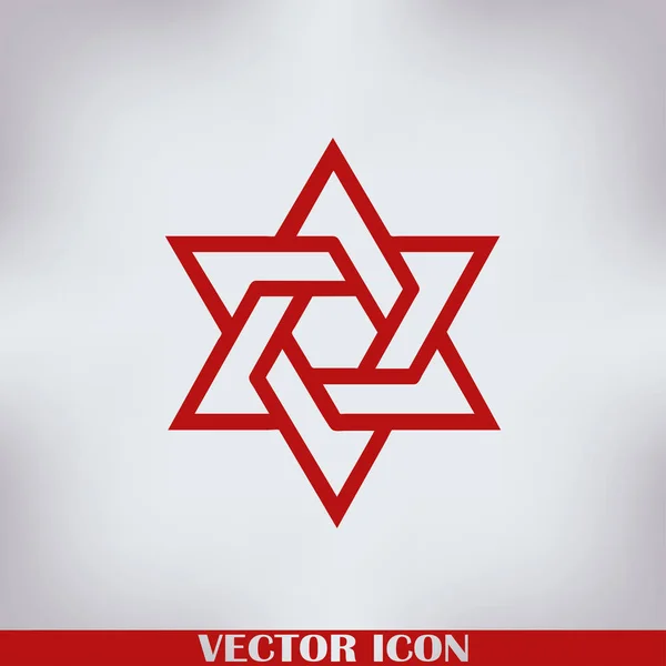 Estrela David Icon Ilustração Vetorial —  Vetores de Stock