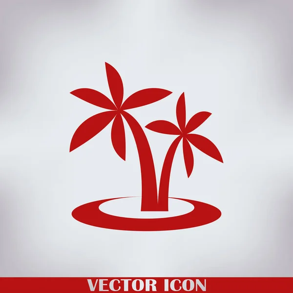 Realistic Palm Tree Silhouette — Stock Vector