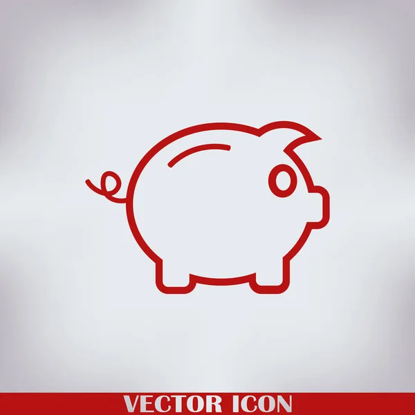 Piggy Bank Ícone Vetorial Totalmente Escalável Estilo Esboço — Vetor de Stock