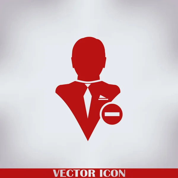 User Profile Sign Web Icon Delete Glyph Vector Illustration Design — Stock Vector