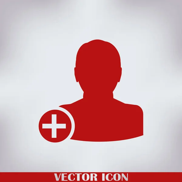 Añadir Icono Amigo Vector Eps — Vector de stock
