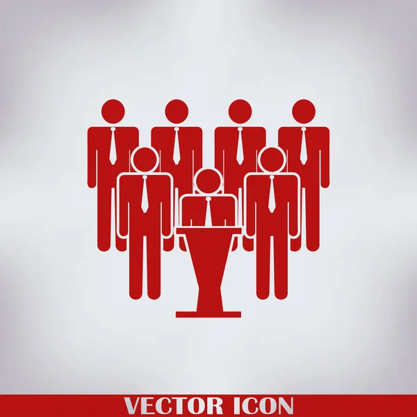 Icono Gente Estilo Plano Moda Señal Multitud Símbolo Personas Para — Vector de stock