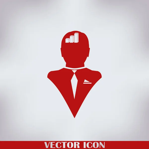 Illustration Une Silhouette Tête Homme Avec Graphique — Image vectorielle