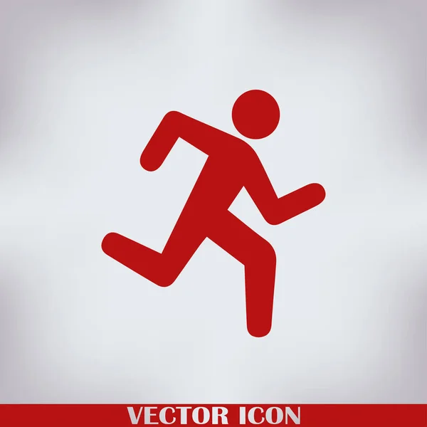 Running Man Icon Isolated Background Vector Art — Stock Vector