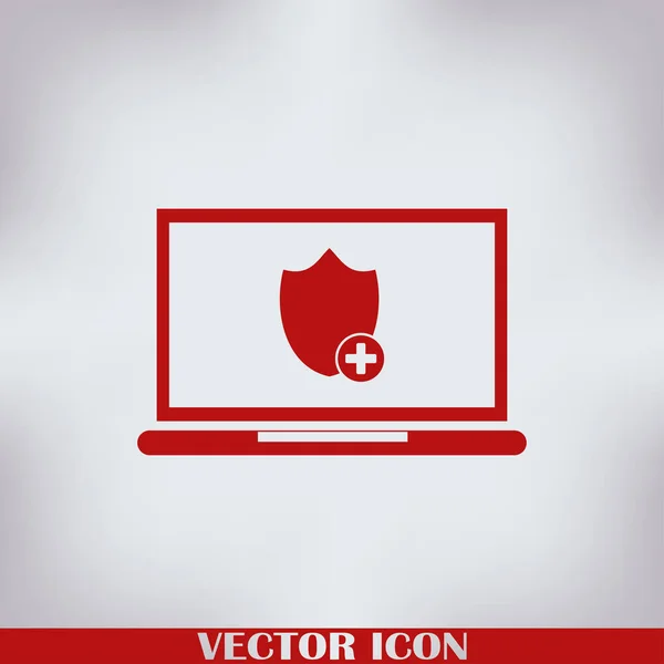 Иконка Векторного Экрана Ноутбука — стоковый вектор