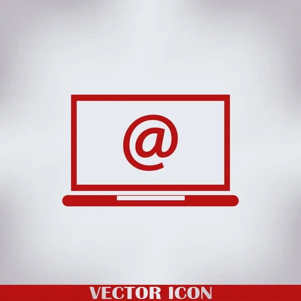 Ordinateur Portable Avec Enveloppe Email Écran Email Marketing Concepts Publicité — Image vectorielle